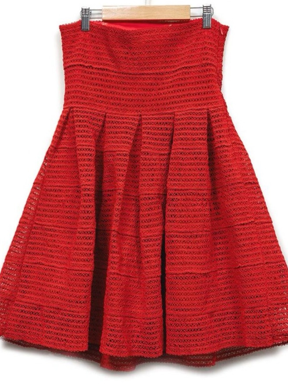 Forever 21 Red Crochet A-Line Mini Dress